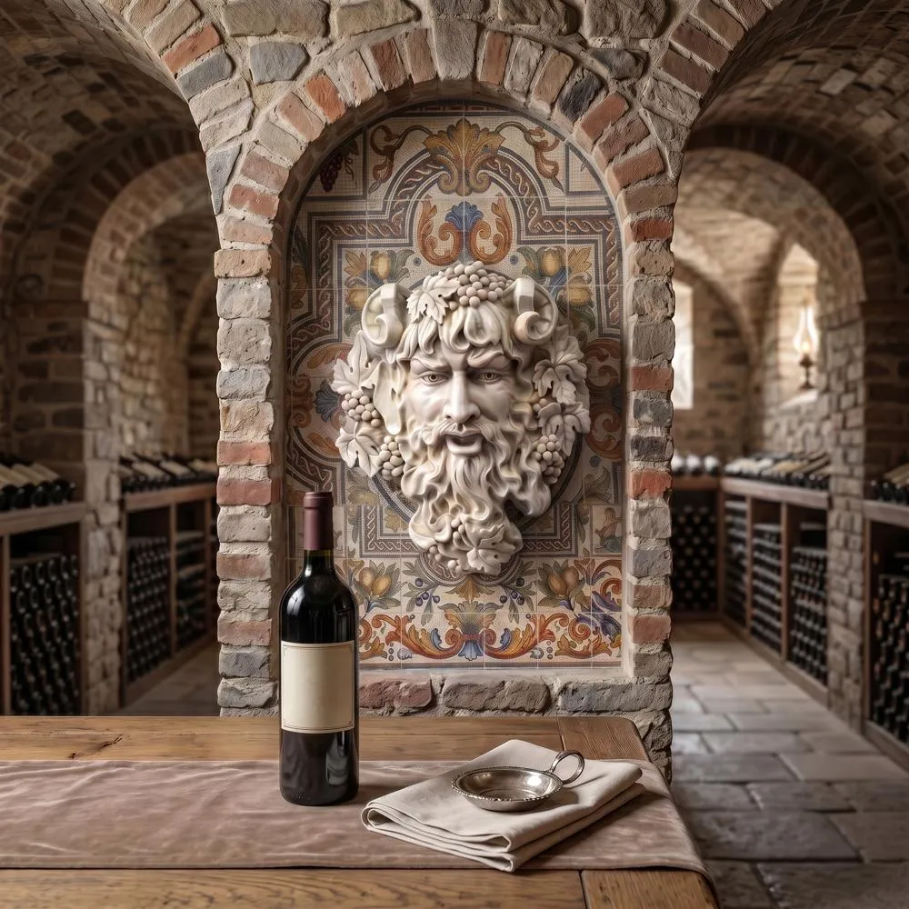 Bacchus, God of Wine Greenman Wall Sculpture: Medium