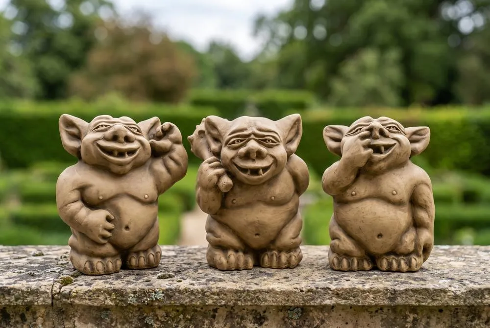 The Picc-a-Dilly Gargoyle Statues: Set of Three