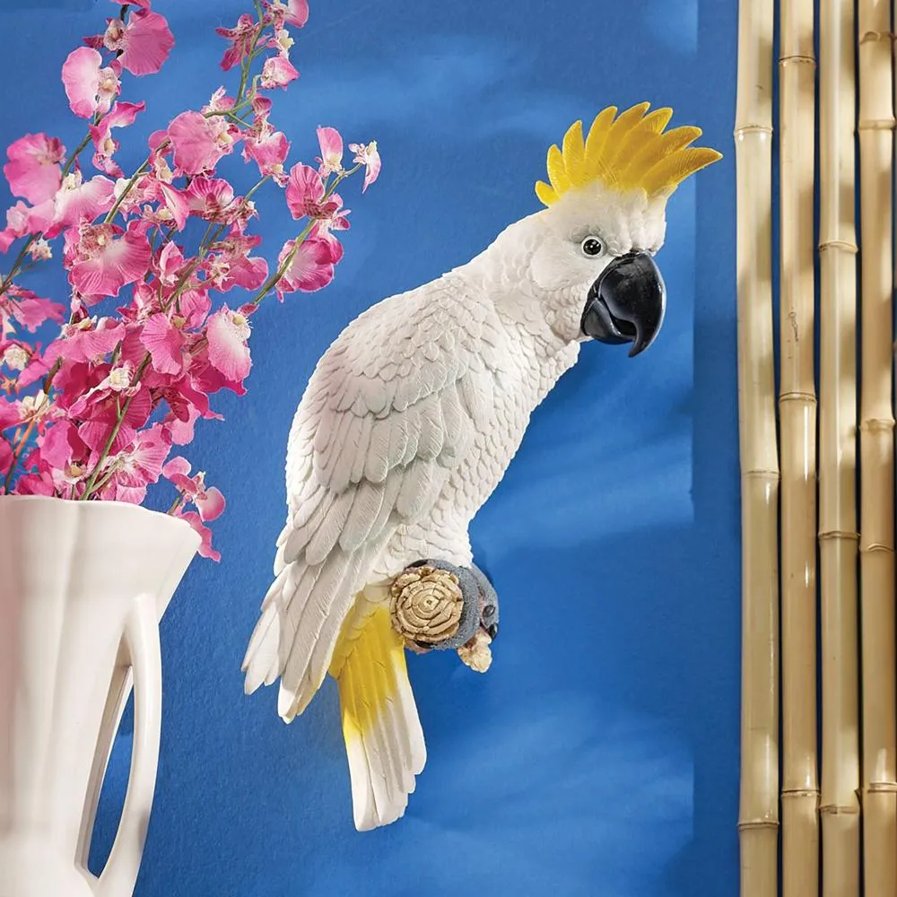 Sulphur-Crested Cockatoo Tropical Bird Wall Sculpture