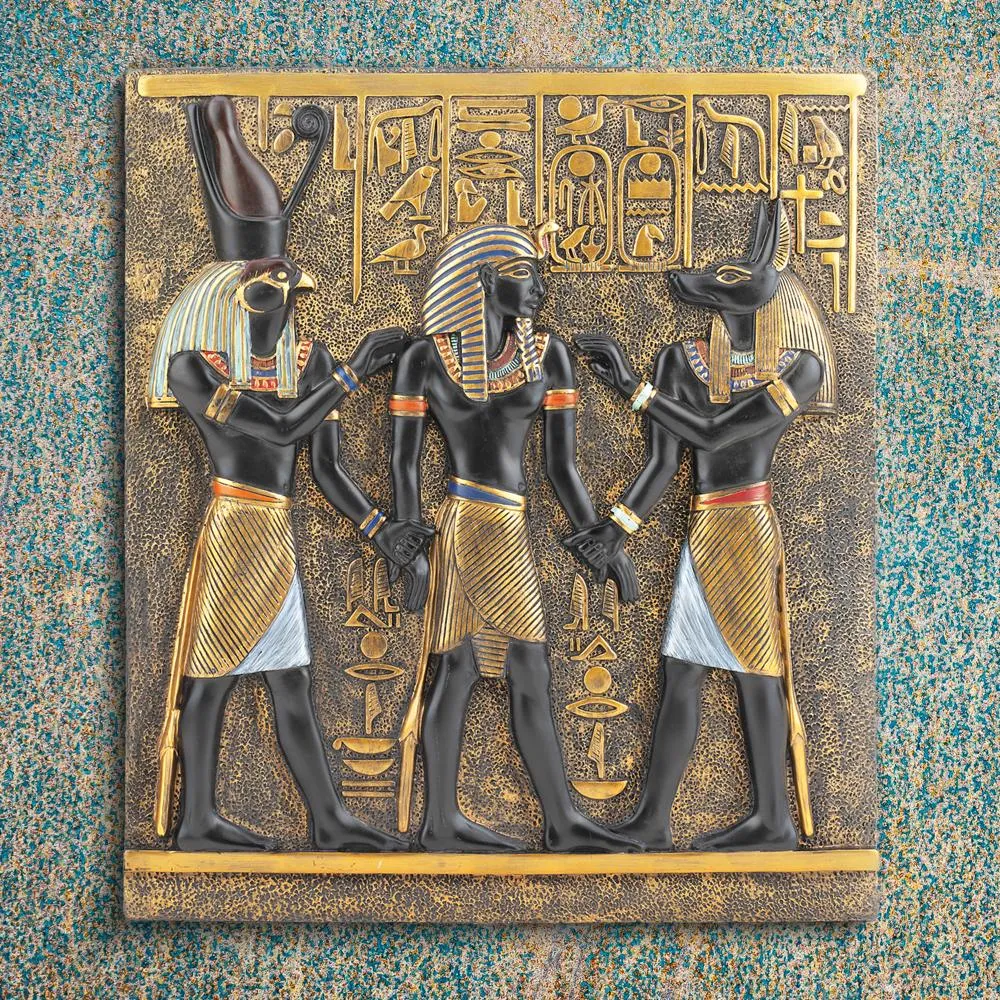 Rameses I Between Horus and Anubis Egyptian Wall Frieze