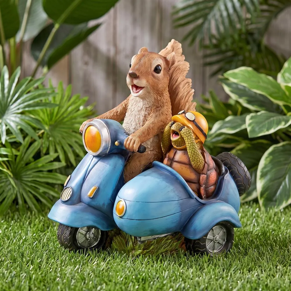 Born to be Wild Squirrel on Motorcycle Statue
