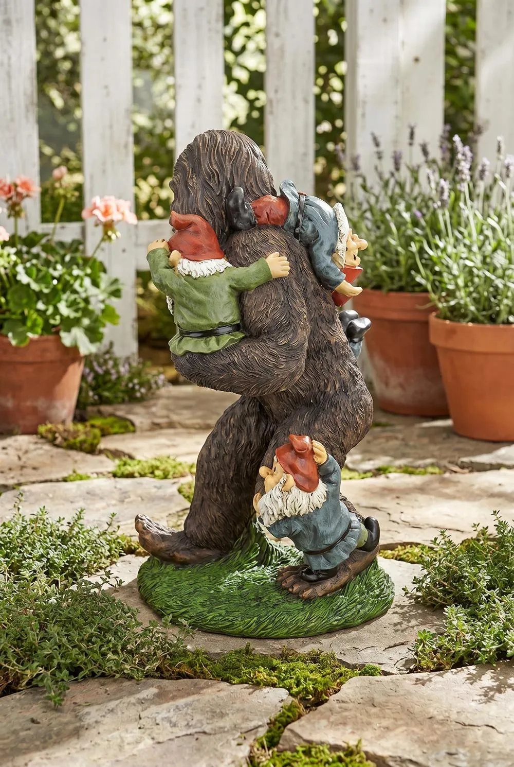 Schlepping the Garden Gnomes Bigfoot Statue