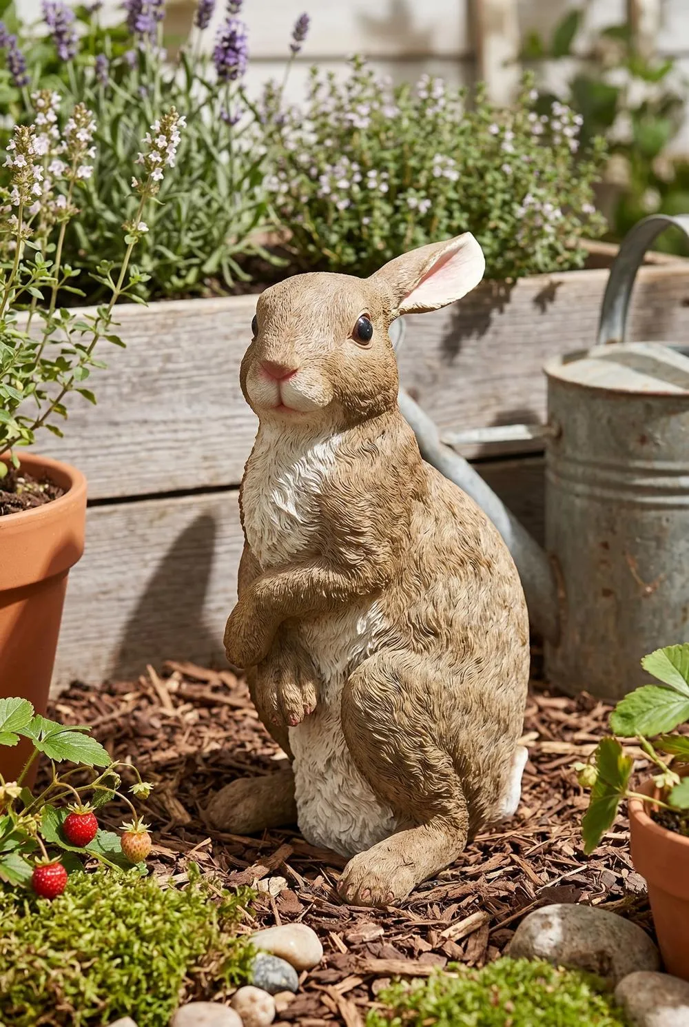 Hopper, the Bunny, Standing Garden Rabbit Statue