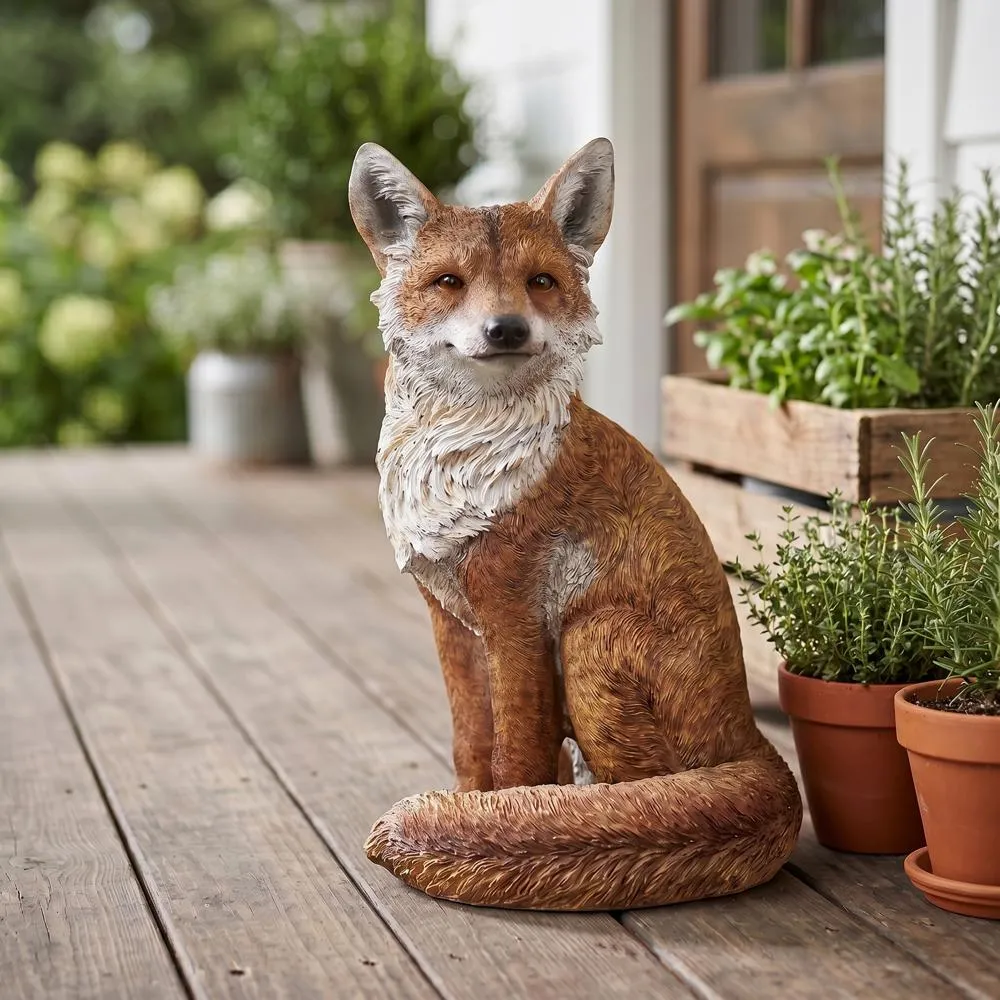 Fabian the Flamboyant Fox Garden Statue