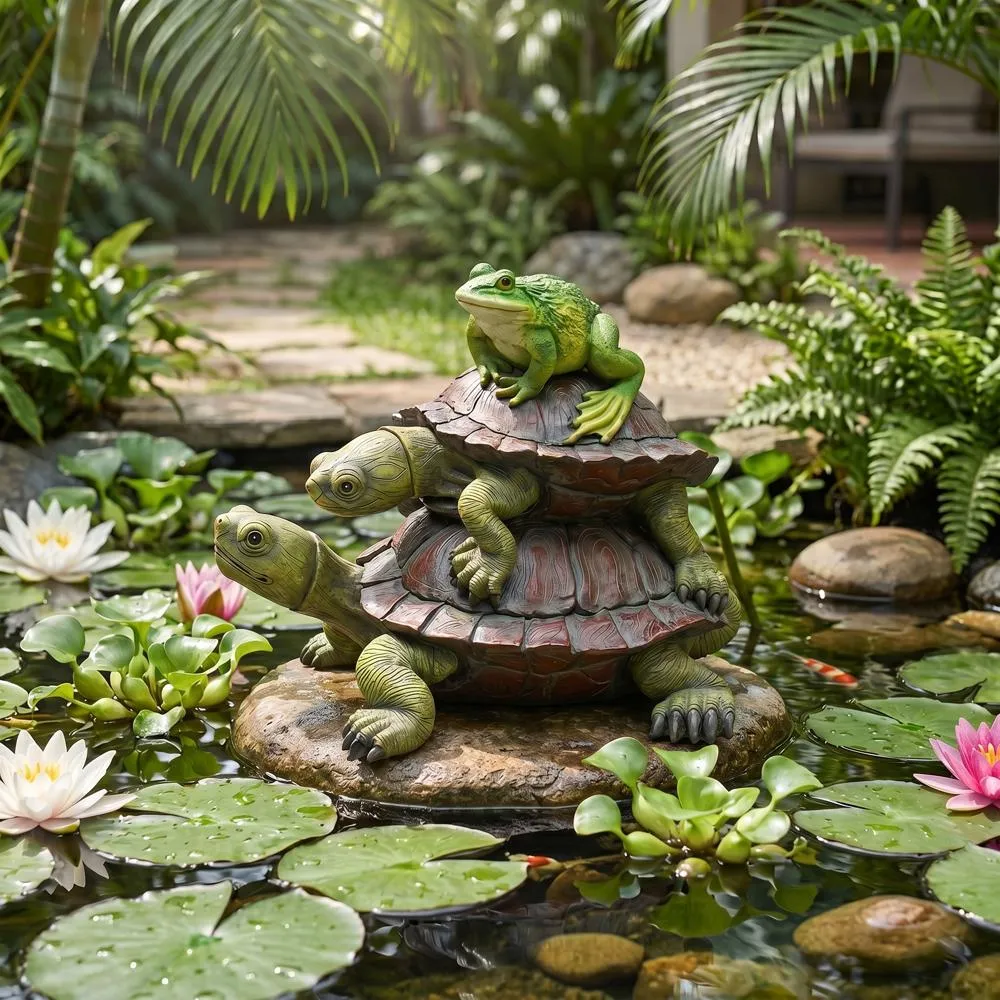 In Good Company, Frog and Turtles Statue