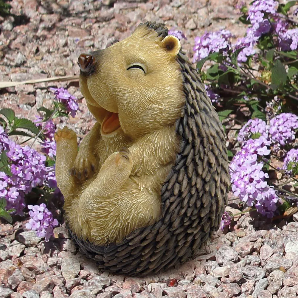 Roly-Poly Laughing Hedgehog Statue: Large