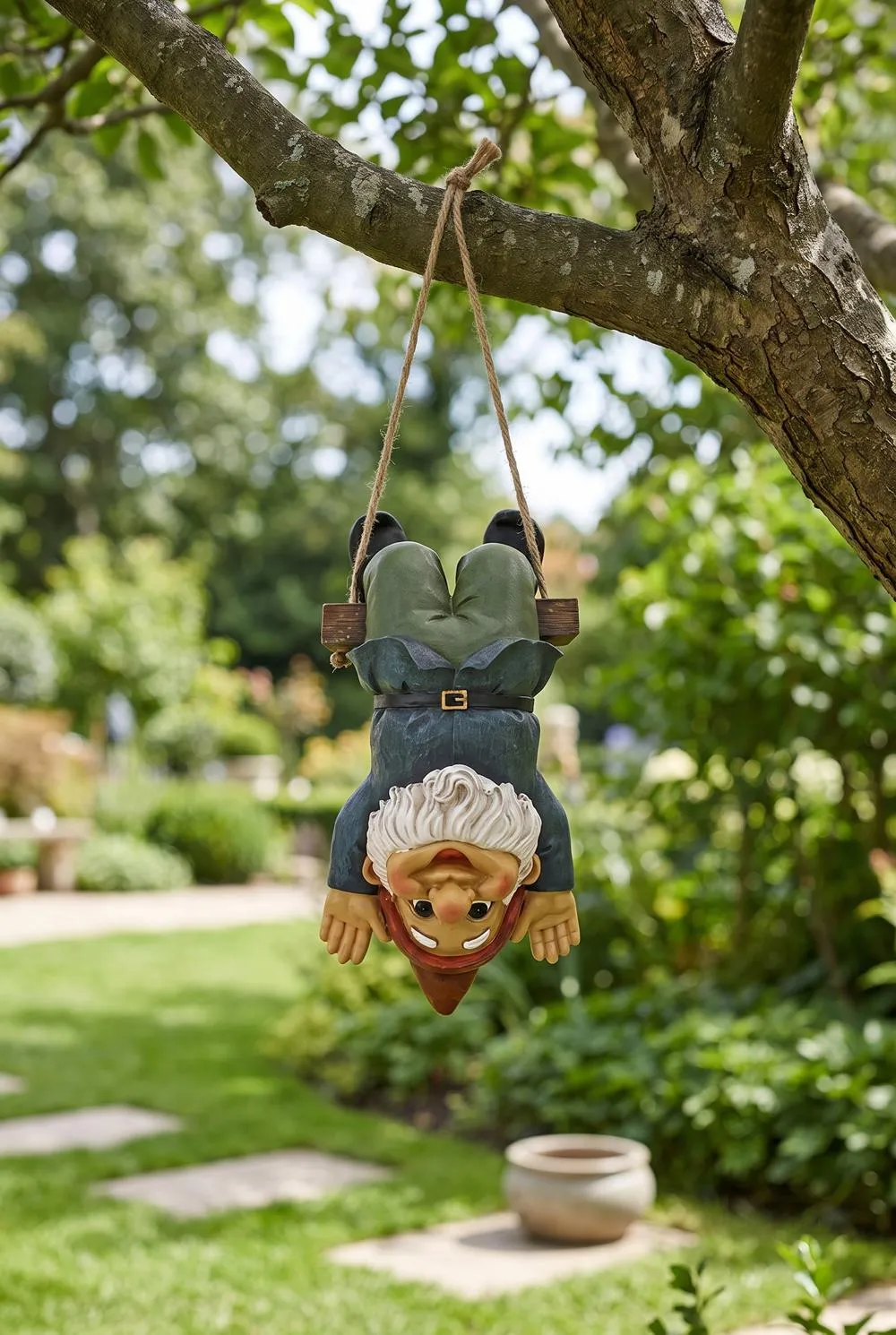 Alfie the Acrobat Swinging Garden Gnome Statue
