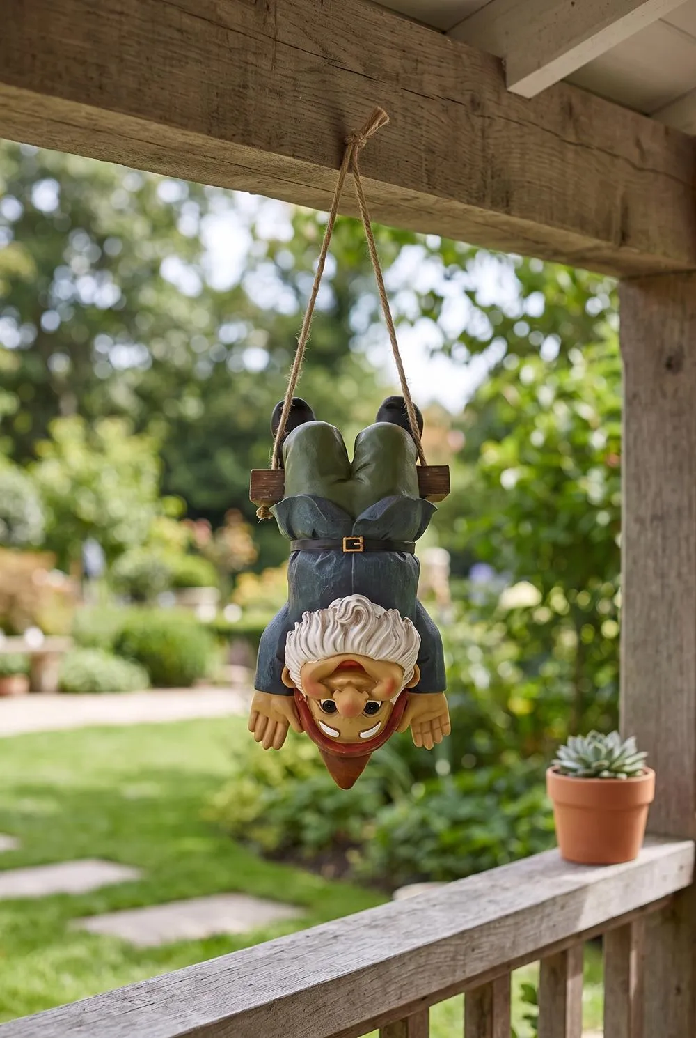 Alfie the Acrobat Swinging Garden Gnome Statue