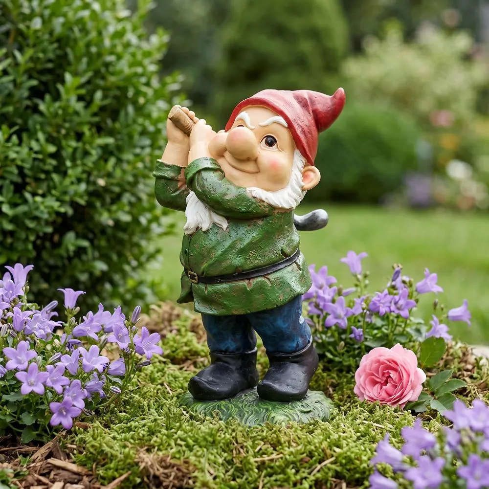 Bogey Burt Golfing Garden Gnome Statue