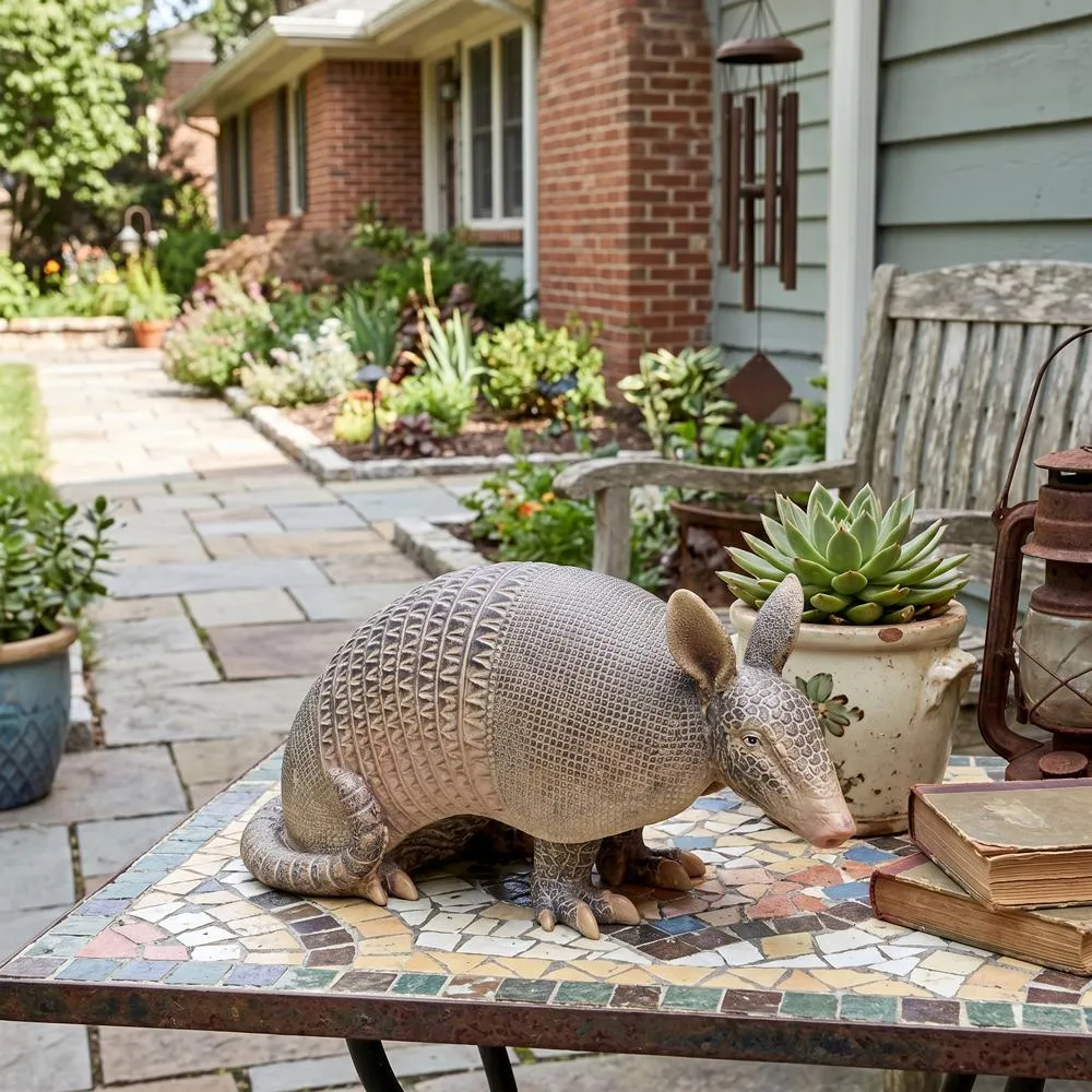 Tank the Armadillo Garden Statue