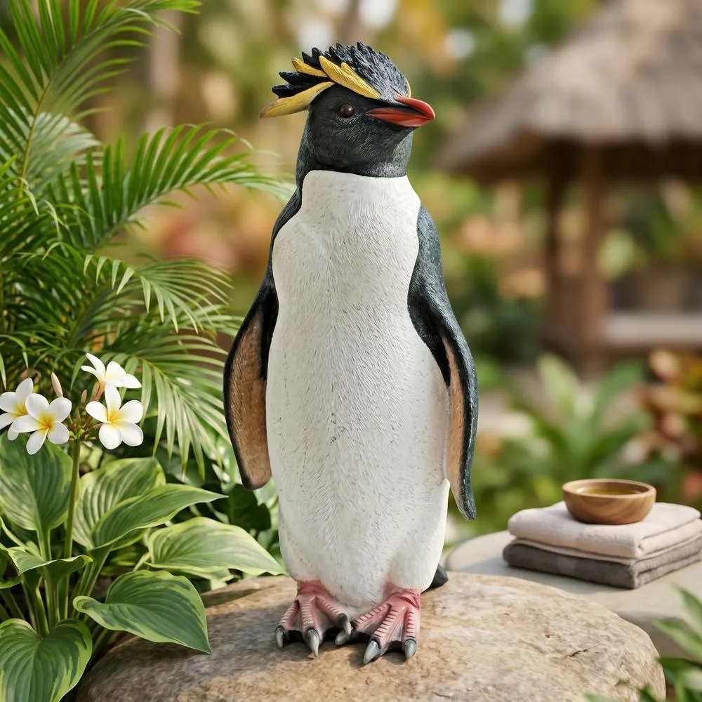 Rock Hopper Penguin Garden Statue