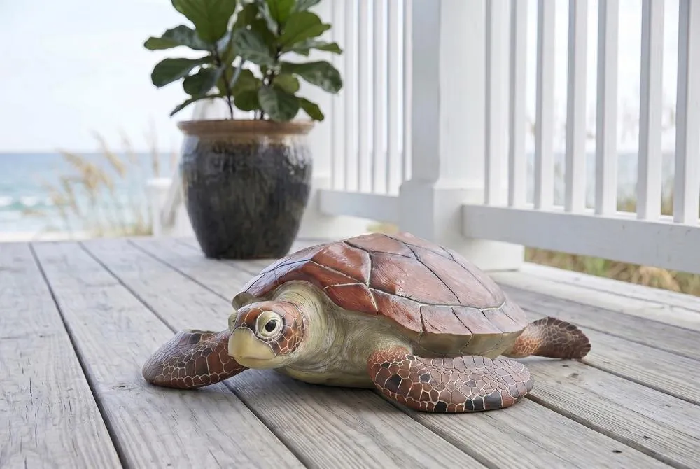 Flat Back Sea Turtle Statue: Each