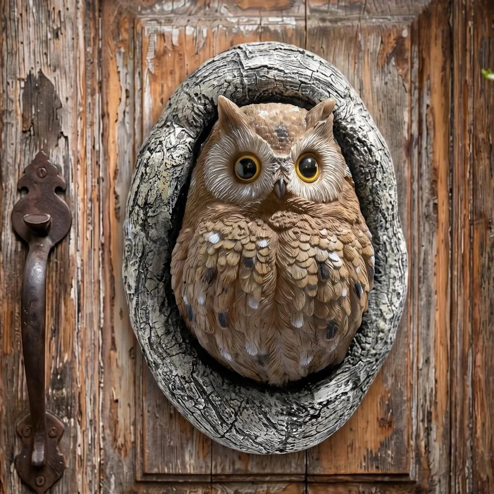 Octavius Knothole Owl Tree Sculpture: Each