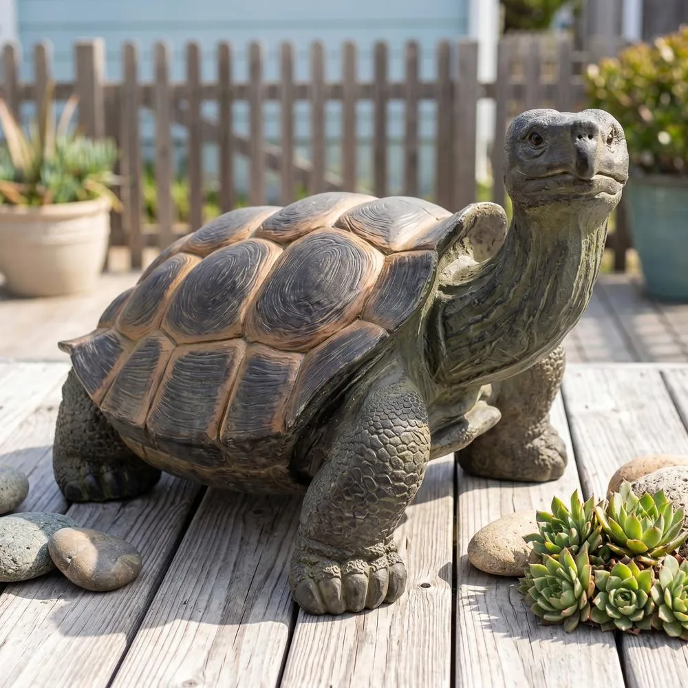 The Curious Turtle Elephant Tortoise Statue