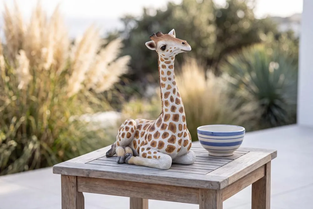 Zari the Resting Giraffe Statue: Medium