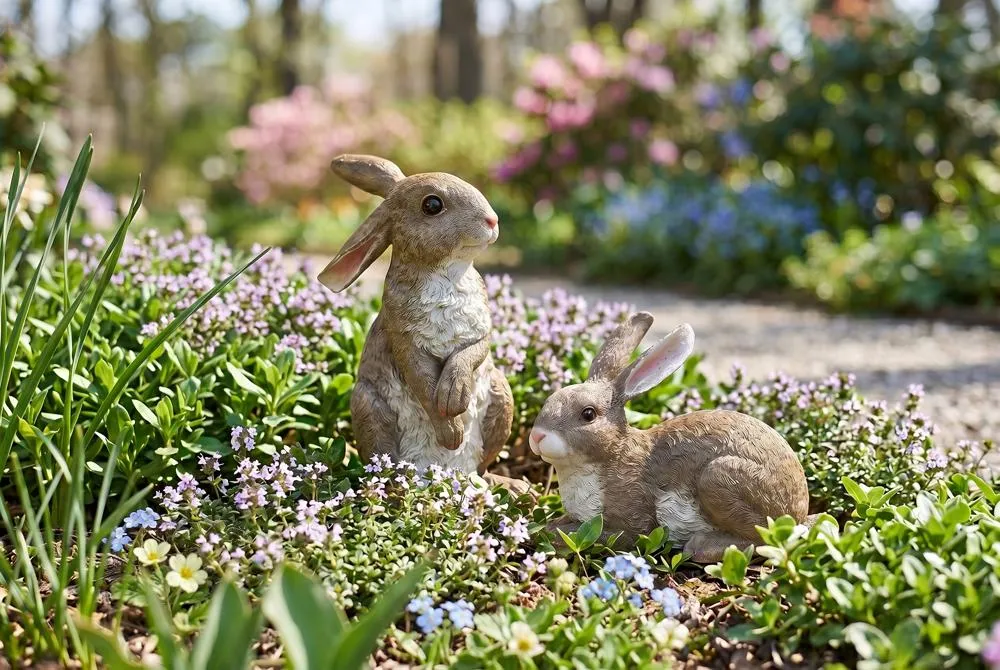 Bashful and Hopper Garden Bunnies Collection: Set of Two