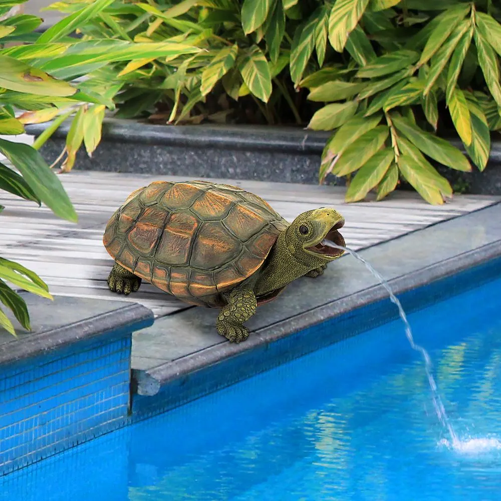 Sprinkle the Turtle Spitter Piped Statue