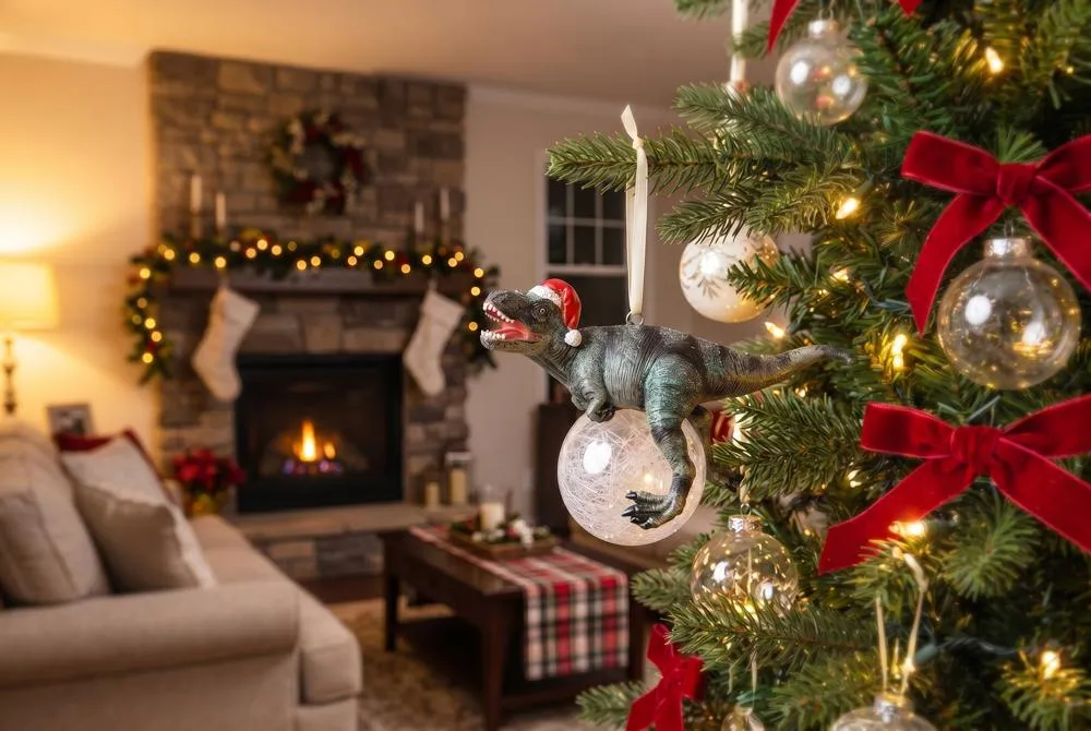 Blitzer, the T-Rex Holiday Ornament