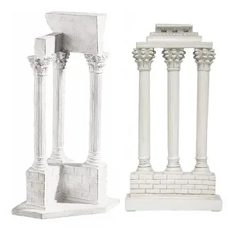 Roman Forum Columns Statues: Set of Two