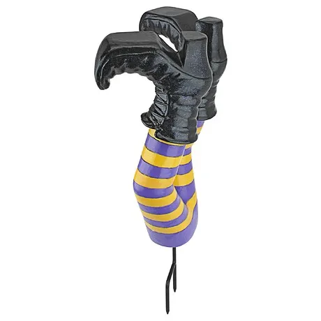 Crash Landing Wicked Witch Legs Garden Stake Statue