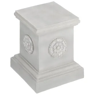English Rosette Garden Sculptural Plinth: Grande