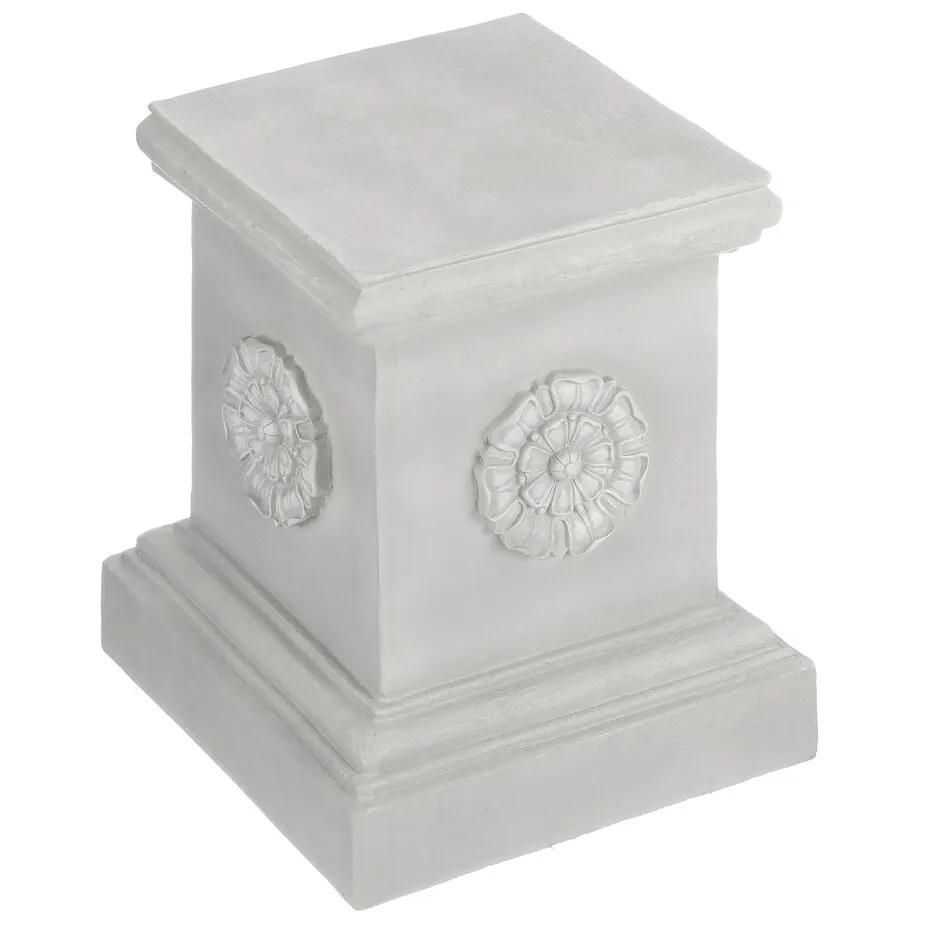 English Rosette Garden Sculptural Plinth: Grande