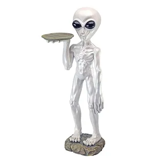Roswell the Alien Butler Sculptural Pedestal Table