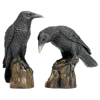 Mystic Night Raven Statue Set