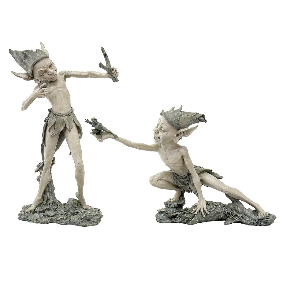 Sling & Stretch Pixie Garden Statues: Set of Two
