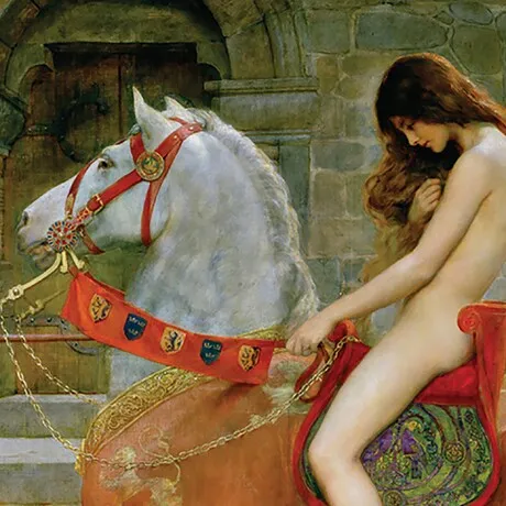 Lady Godiva Framed Canvas Replica Painting: Small