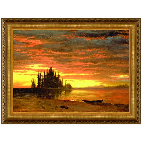 California Sunset Framed Canvas Painting Replica: Small