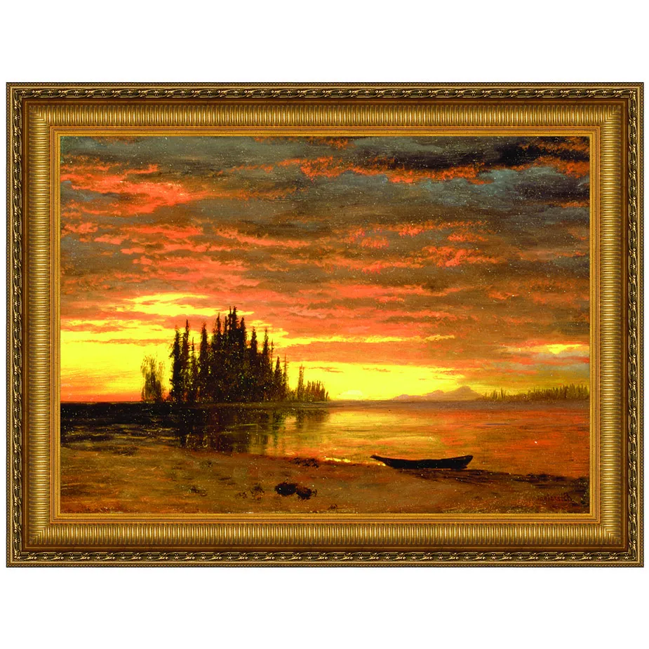 California Sunset Framed Canvas Painting Replica: Small