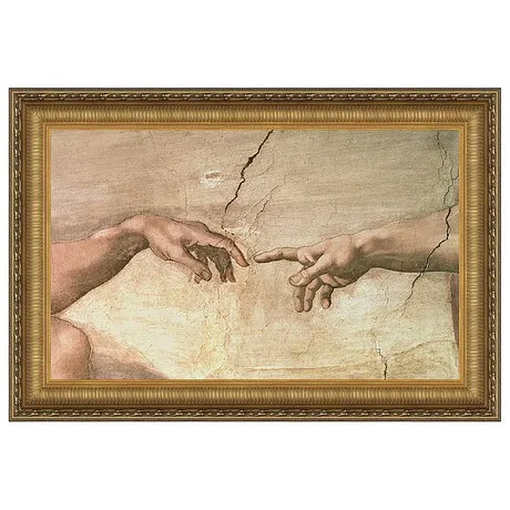 Creation Framed Canvas Replica Painting: Large
