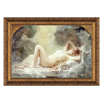 Golden Rain Framed Canvas Replica Painting: Small