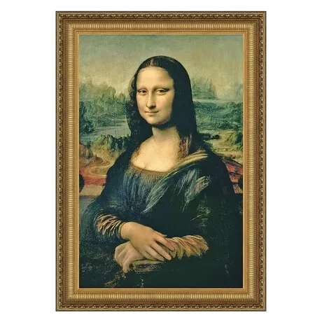Mona Lisa Framed Canvas Replica Painting: Grande