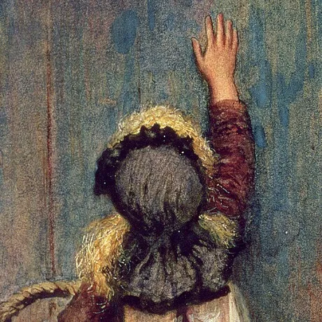 The Visitor Framed Canvas Replica Painting: Small