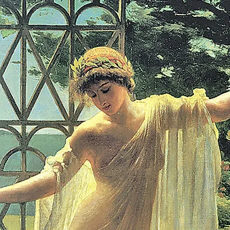 Lesbia Framed Canvas Replica Painting: Small