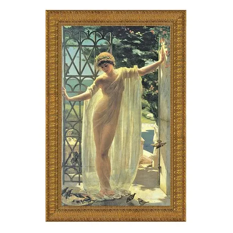 Lesbia Framed Canvas Replica Painting: Grande