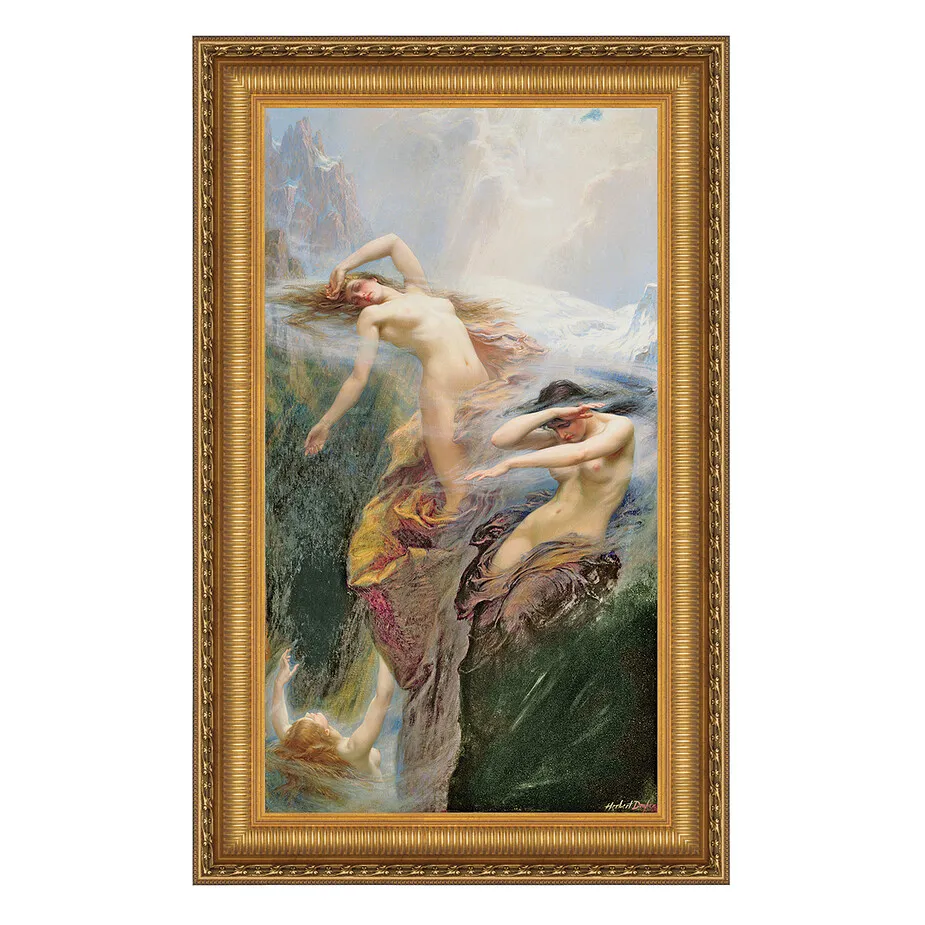 Clyties of the Mist Framed Canvas Replica Painting: Large