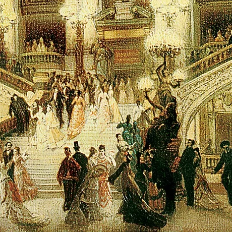 Le Couloir de l'Opera Framed Canvas Replica Painting: Small