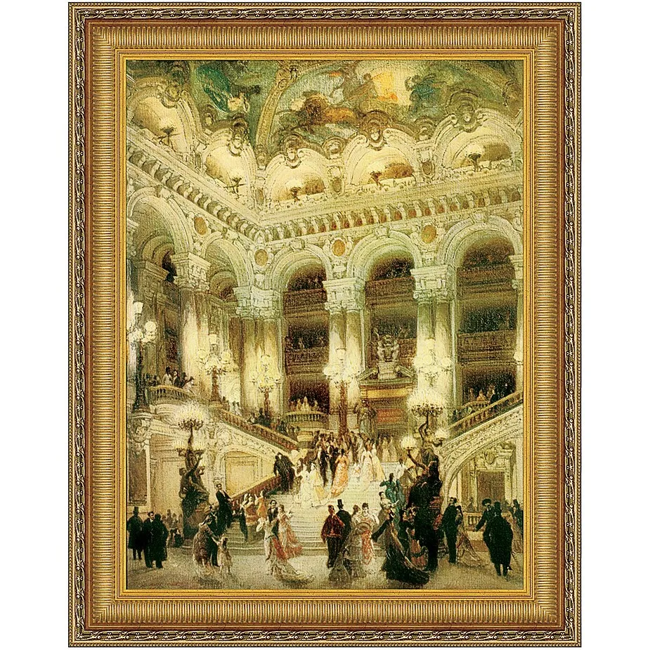 Le Couloir de l'Opera Framed Canvas Replica Painting: Small