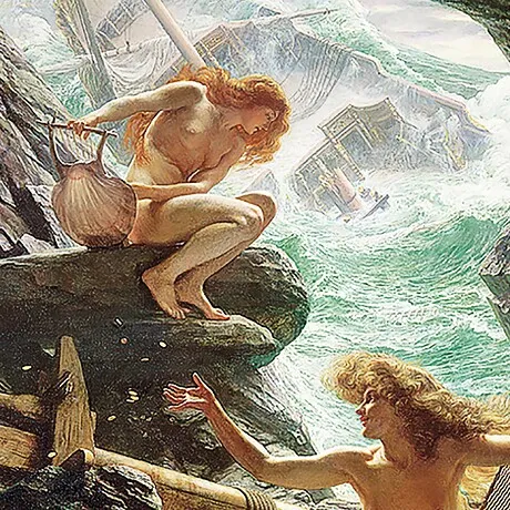 The Cave of the Storm Nymphs Framed Canvas Replica Painting: Medium