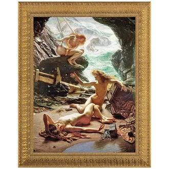 The Cave of the Storm Nymphs Framed Canvas Replica Painting: Large