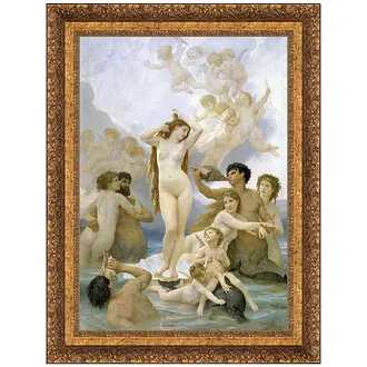 La Naissance de Venus Framed Canvas Replica Painting: Small