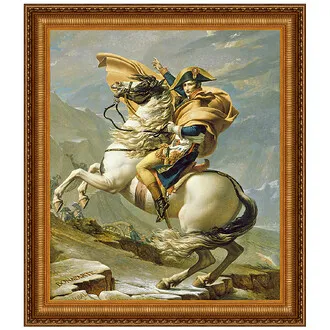 Napoleon Crosses the Alps Framed Canvas Replica Painting: Grande