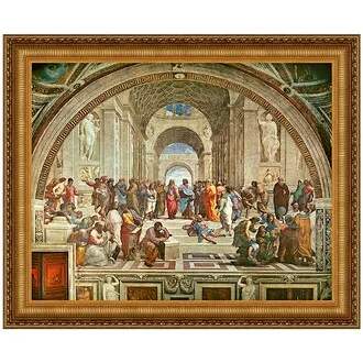 The School of Athens Framed Canvas Replica Painting: Medium