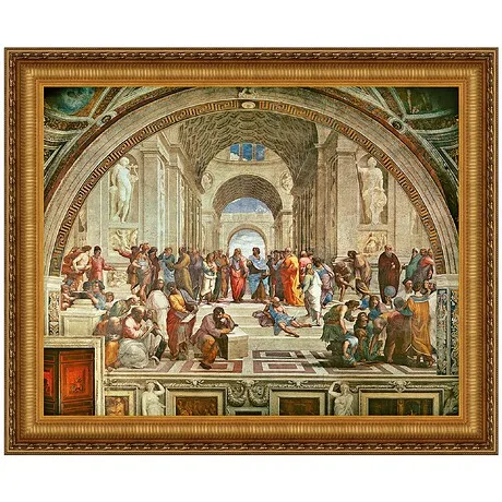 The School of Athens Framed Canvas Replica Painting: Grande