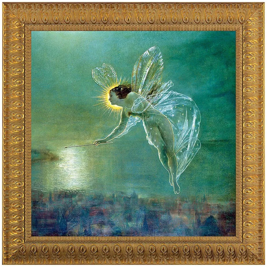 Spirit of the Night Fairy Framed Canvas Replica Painting: Estate