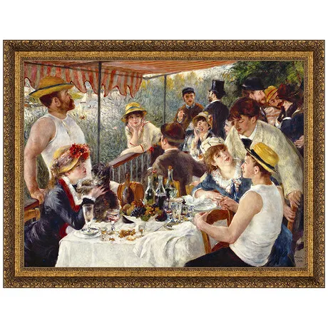 Luncheon of the Boating Party Framed Canvas Replica Painting: Grande