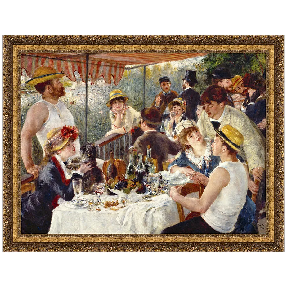 Luncheon of the Boating Party Framed Canvas Replica Painting: Grande